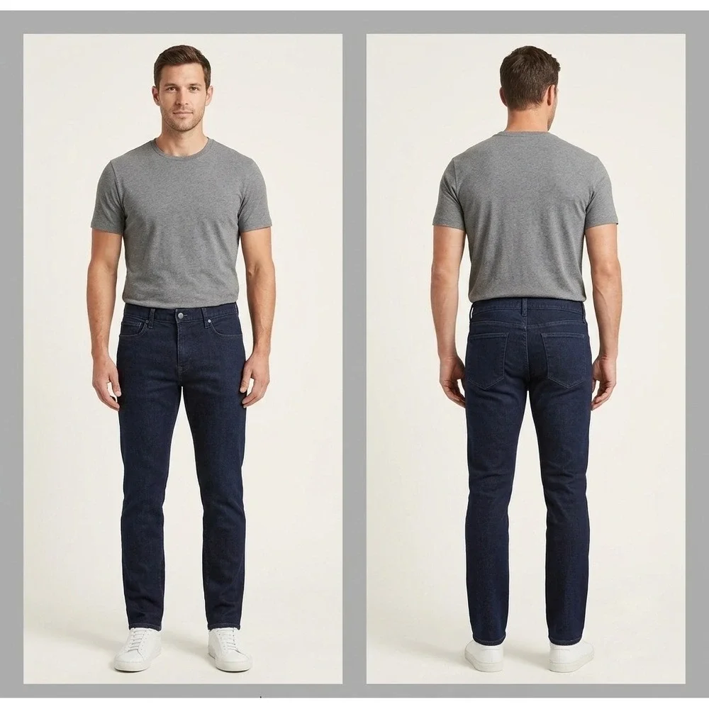 Banana Republic Traveler Slim Fit Jeans Mens 34x34 Dark‎ Wash Indigo Denim Pants